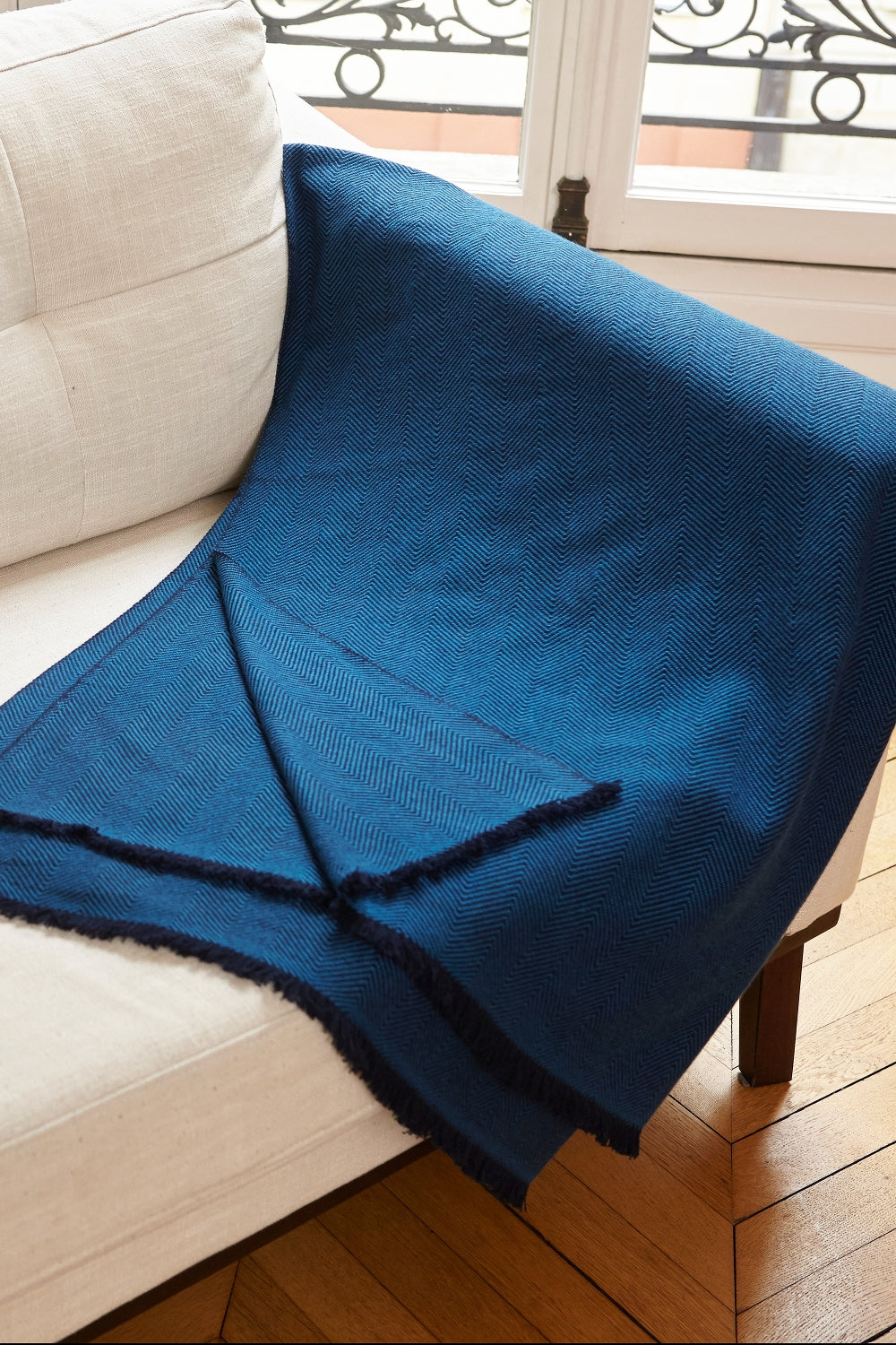 Erable 130 x 190 in gemengd kasjmier - blauw - Mahogany