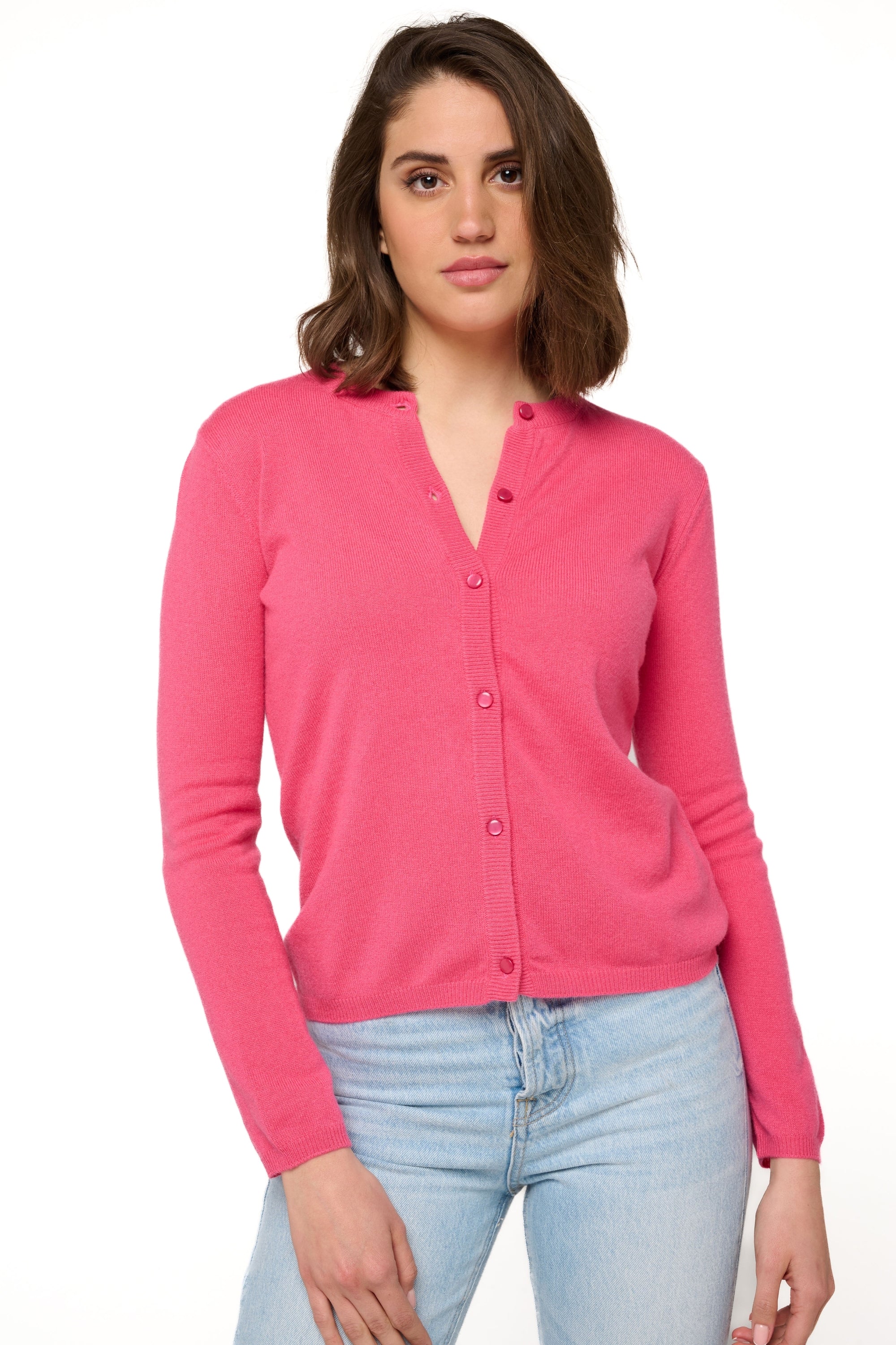 Chloe in kasjmier dames - shocking roze - Mahogany