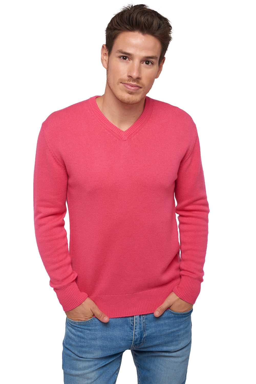 Hippolyte 4F in kasjmier voor heren - shocking roze - Mahogany