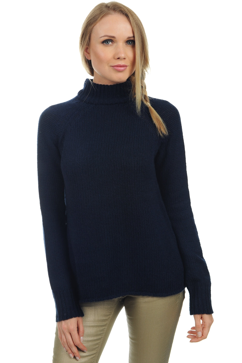 Louisa in kasjmier dames - donker marine - Mahogany