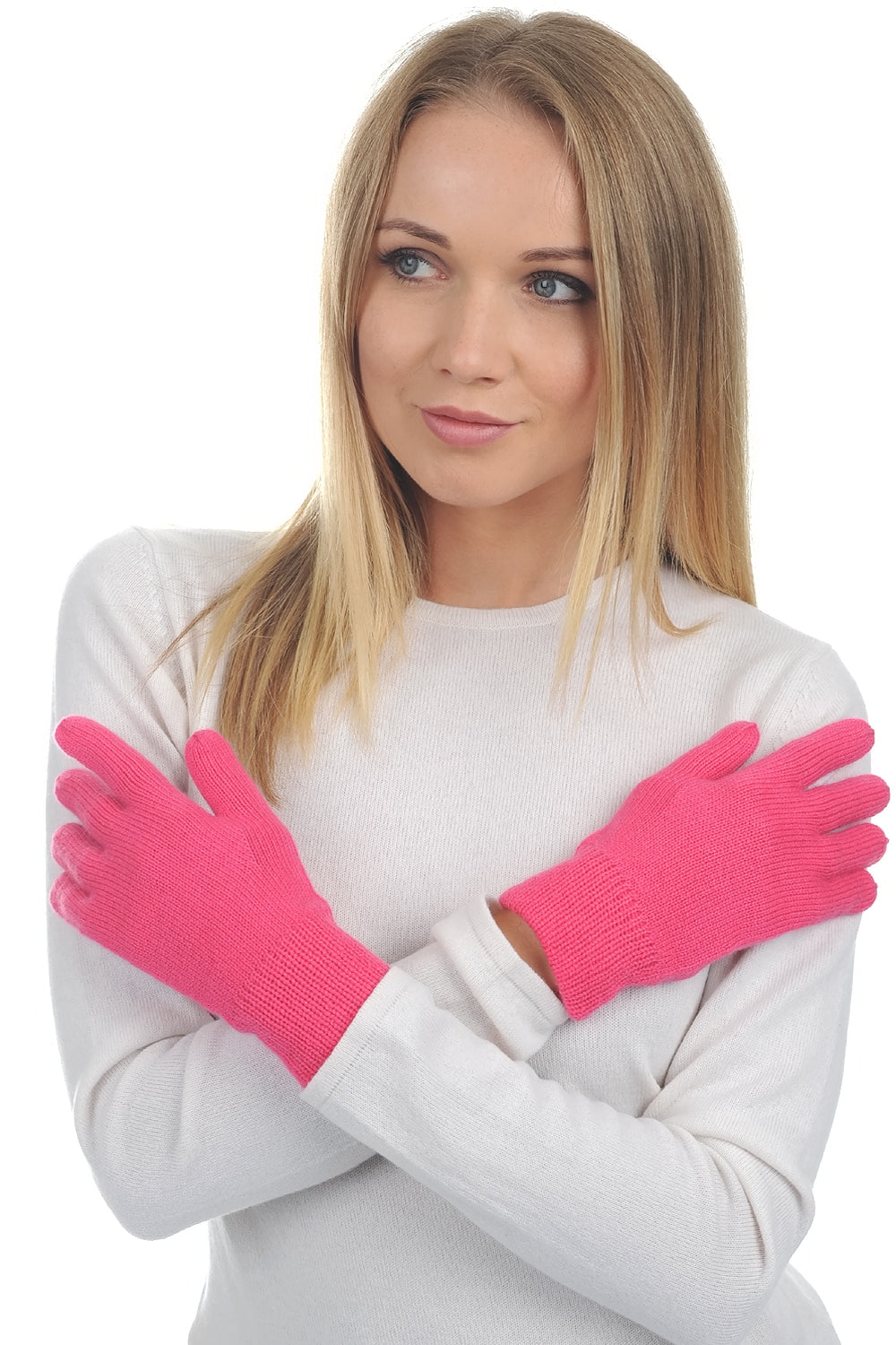 Manine in kasjmier dames - shocking roze - Mahogany