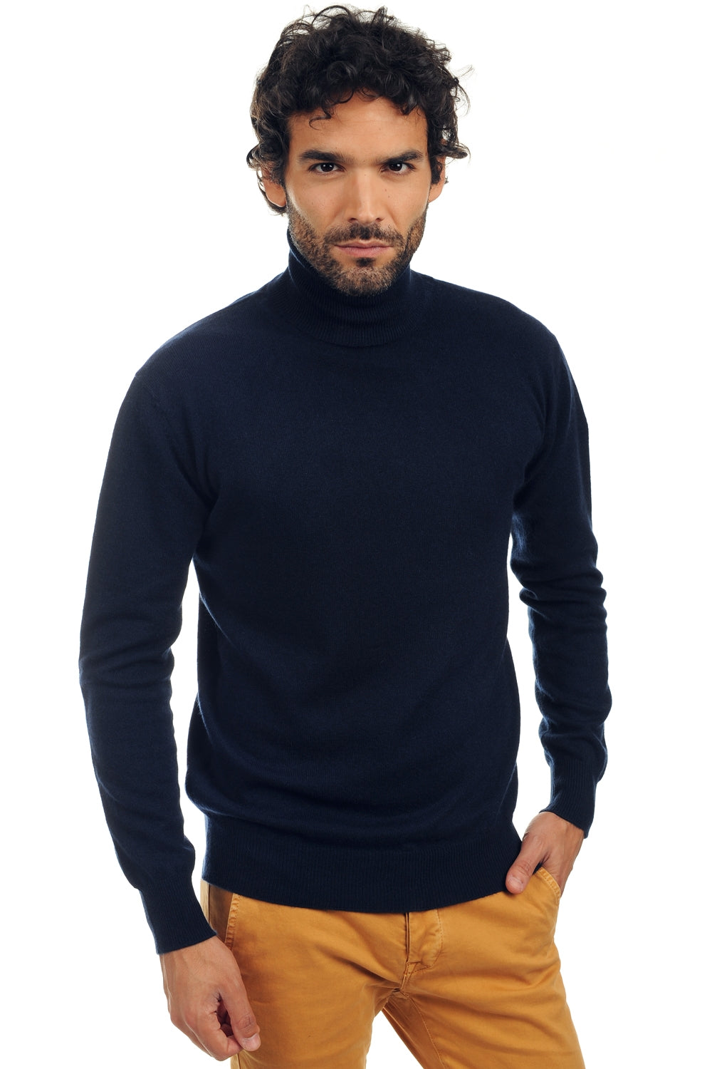 Preston in kasjmier heren - donker marineblauw - Mahogany