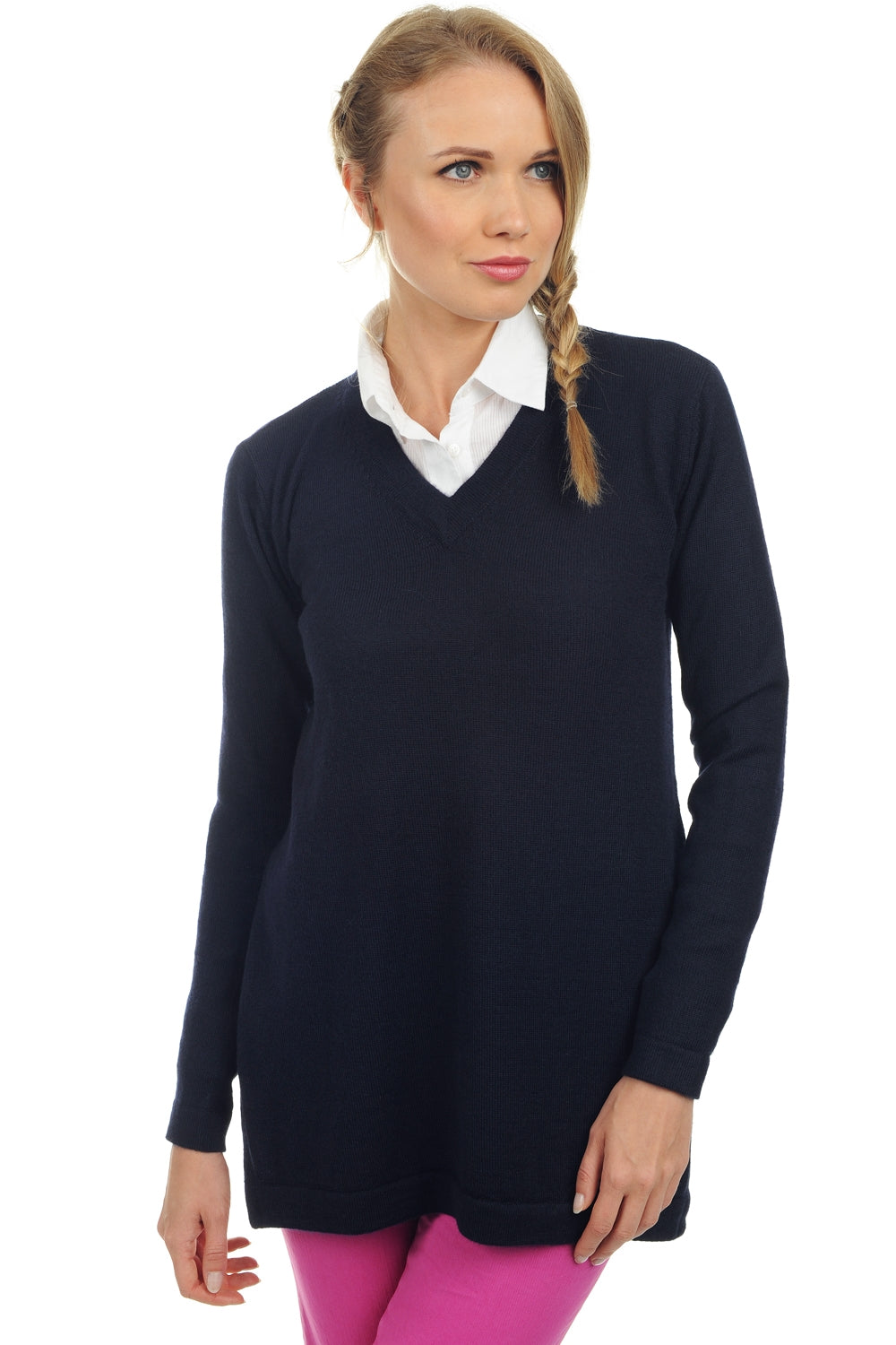 Sydney in baby alpaca voor dames - marineblauw - Mahogany