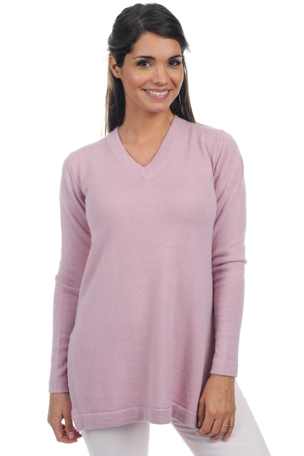 Sydney in baby alpaca voor dames - rose buvard - Mahogany