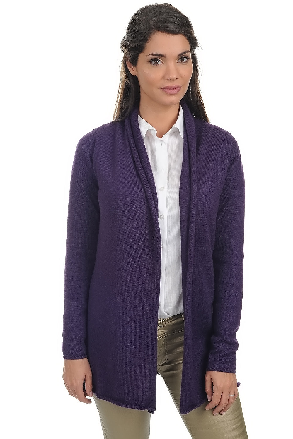 Pucci-Alpaga in baby alpaca dames - paars - Mahogany