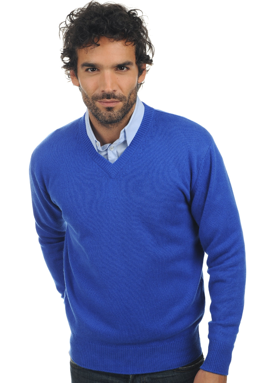 Hippolyte 4F in kasjmier voor heren - lapis blauw - Mahogany