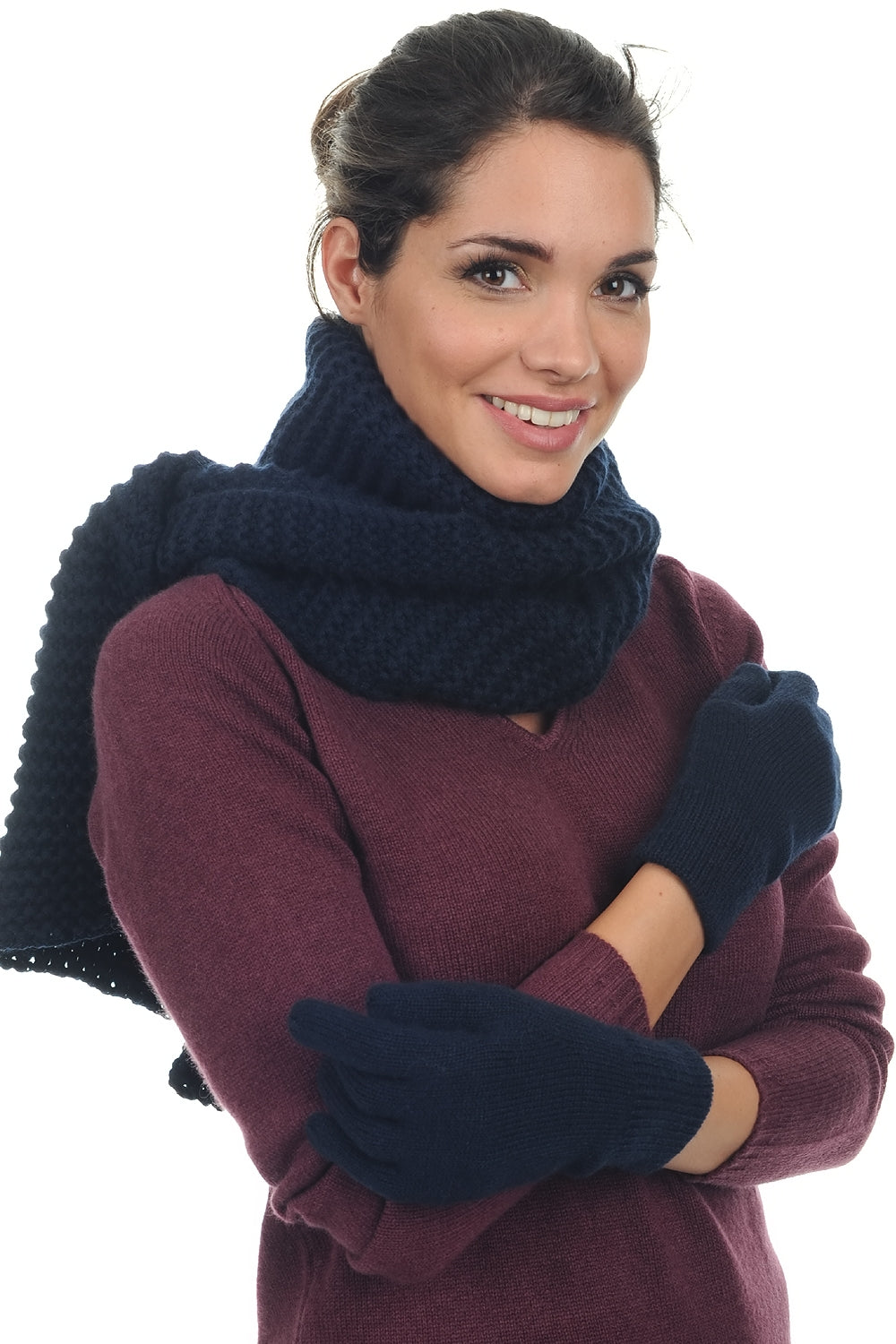 Manine in kasjmier dames - donker marineblauw - Mahogany