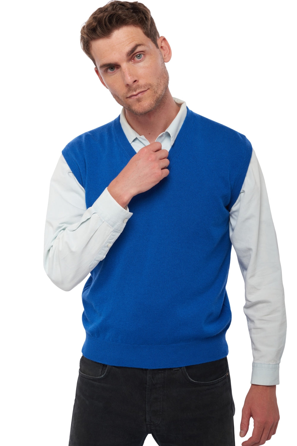 Balthazar in kasjmier heren - lapis blauw - Mahogany