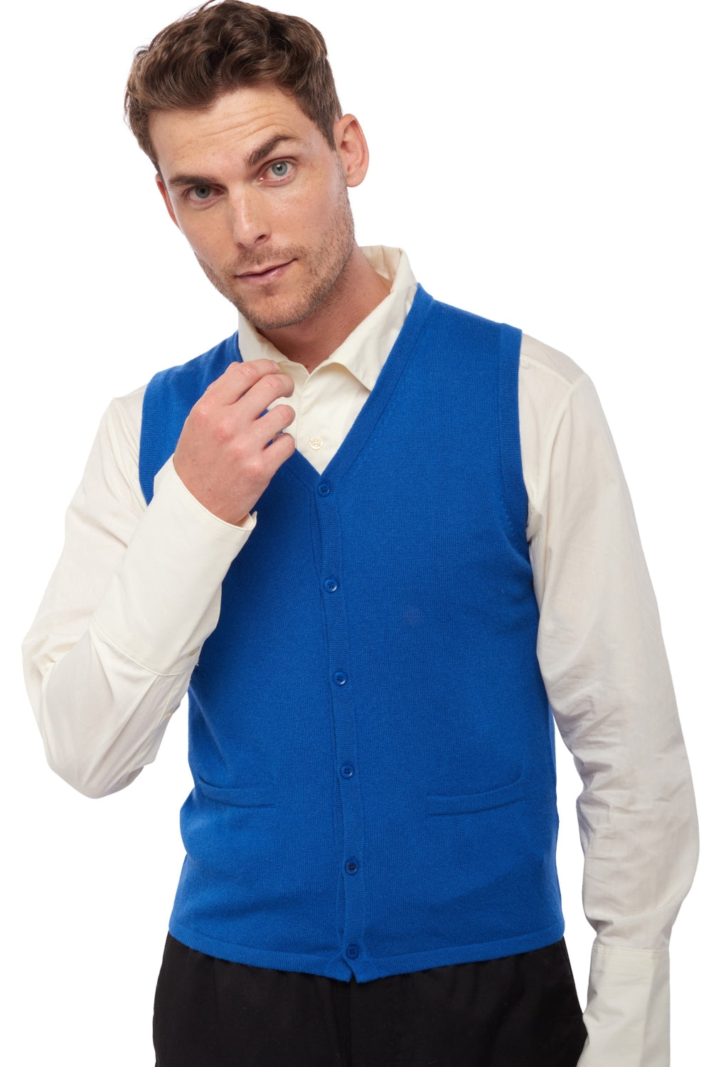 Basile in kasjmier heren - bleu lapis - Mahogany