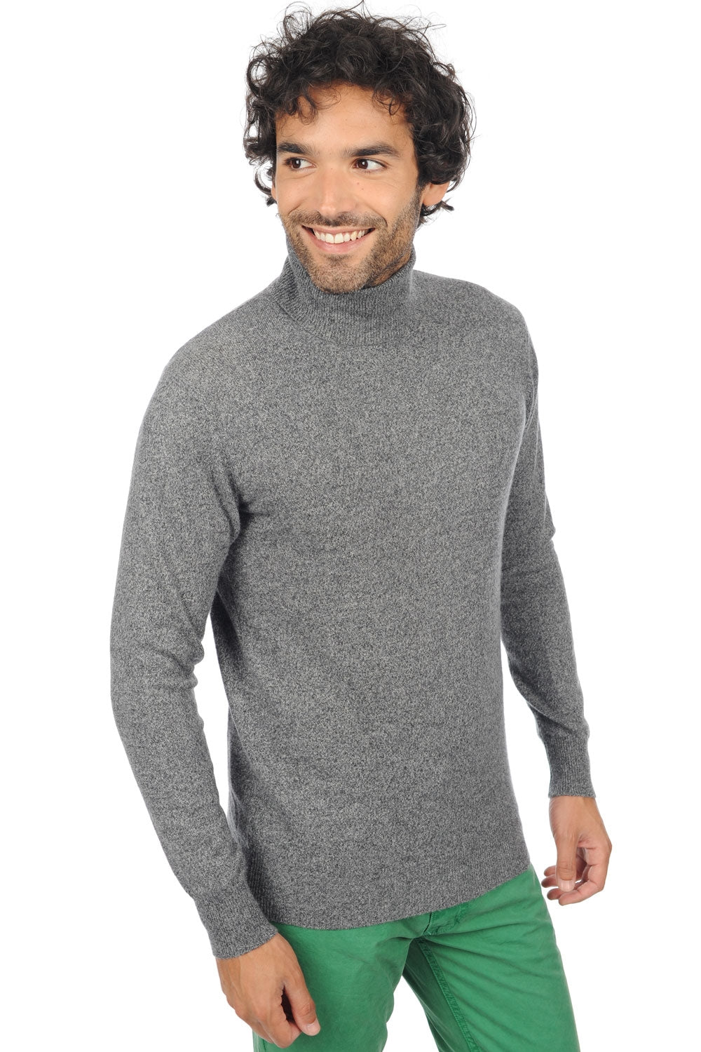 Tarry kasjmier trui heren - silver grey - Mahogany