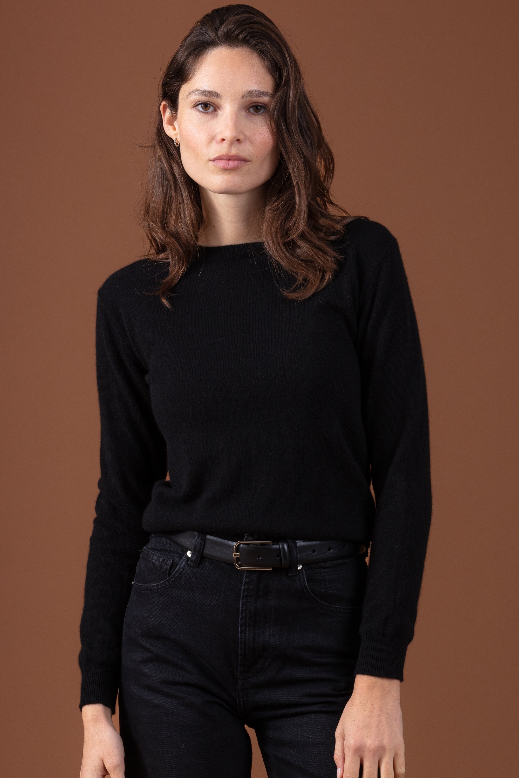 Thalia kasjmier dames - zwart - Mahogany