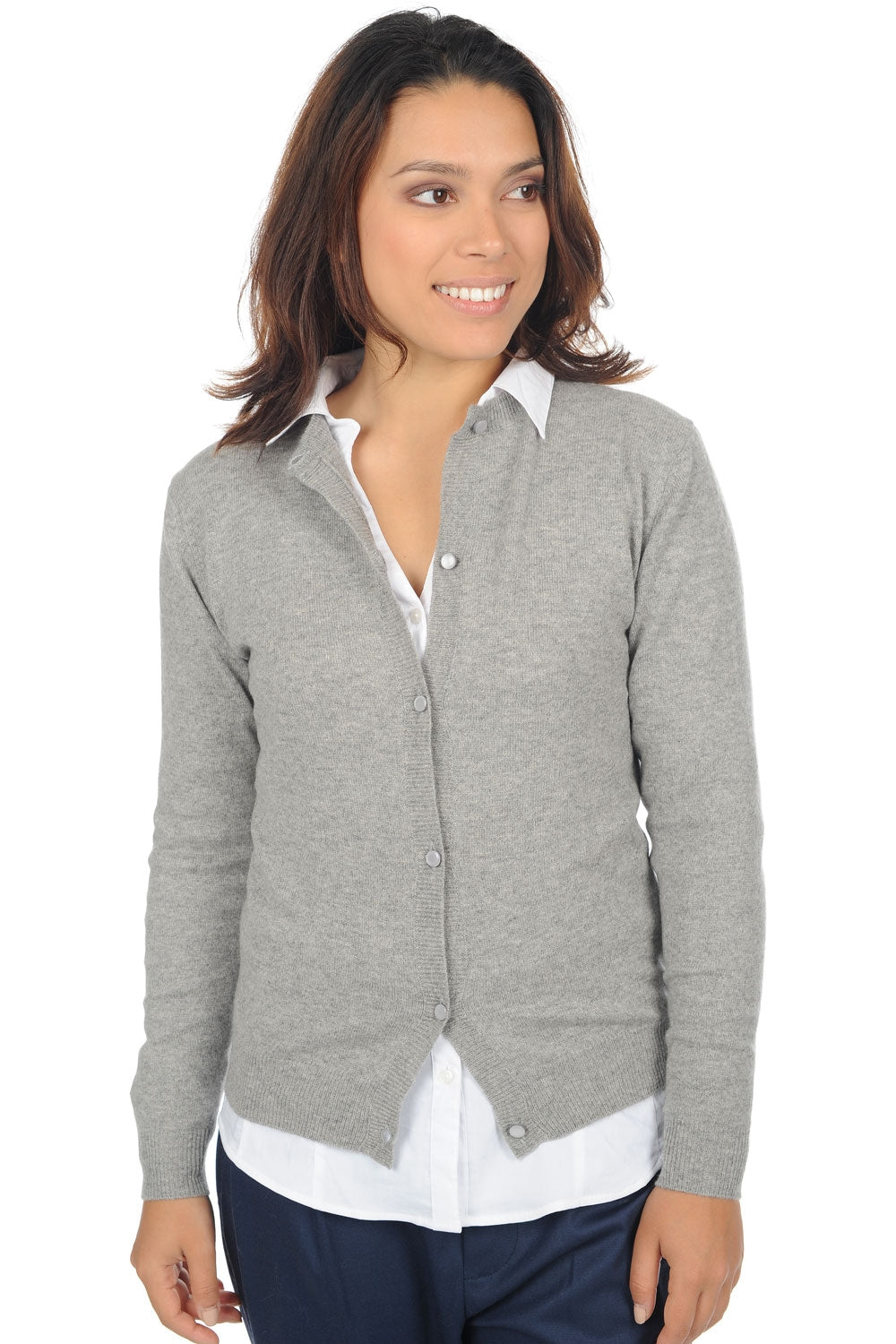 Tyra in kasjmier dames - concretee - Mahogany