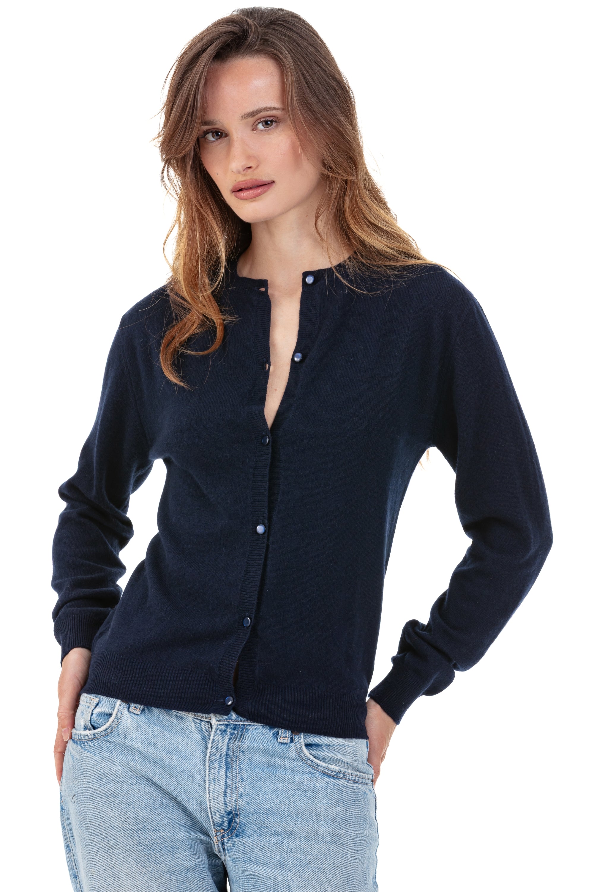 Tyra in kasjmier dames - donkerblauw - Mahogany