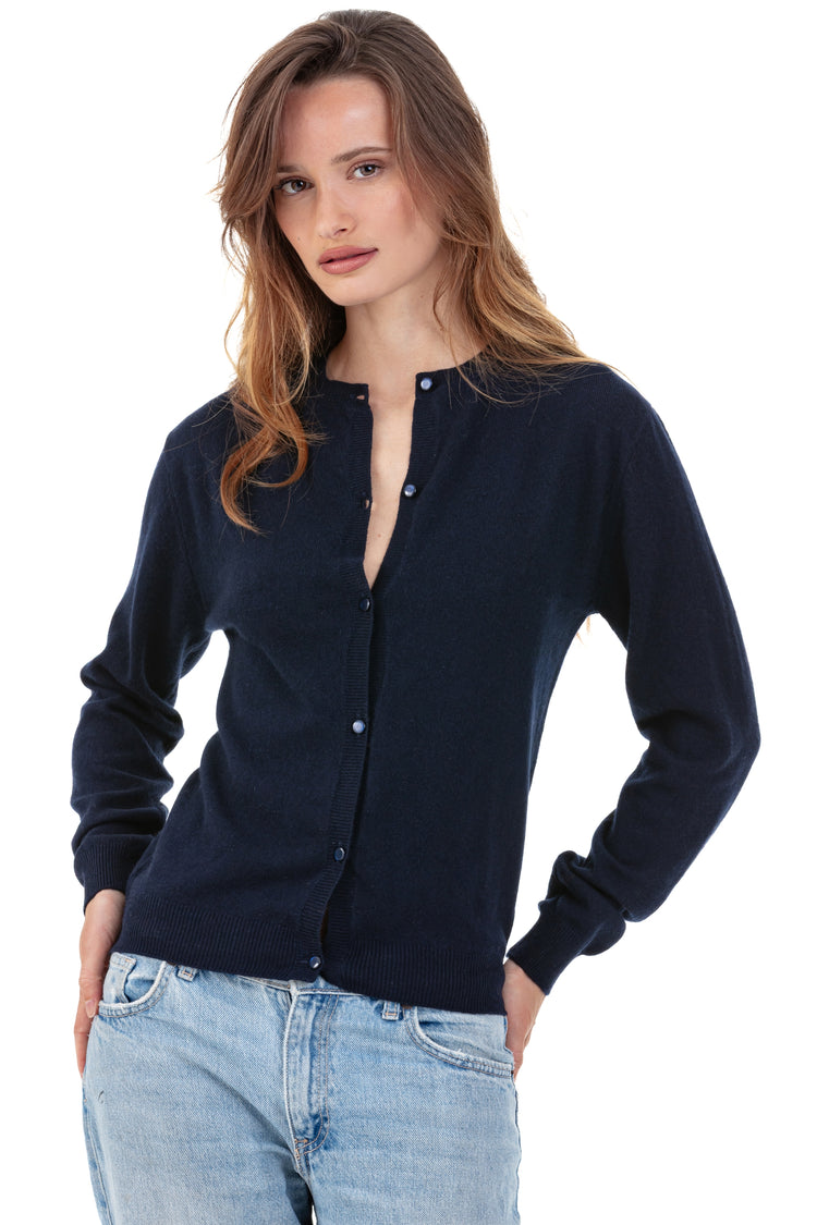 Tyra in kasjmier dames - donkerblauw - Mahogany