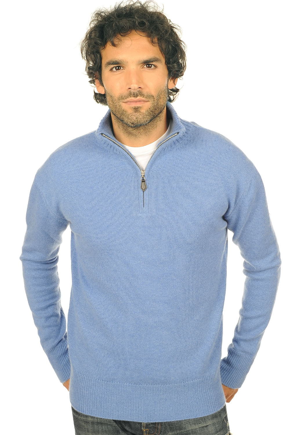 Donovan kasjmier trui heren - blauw chiné - Mahogany