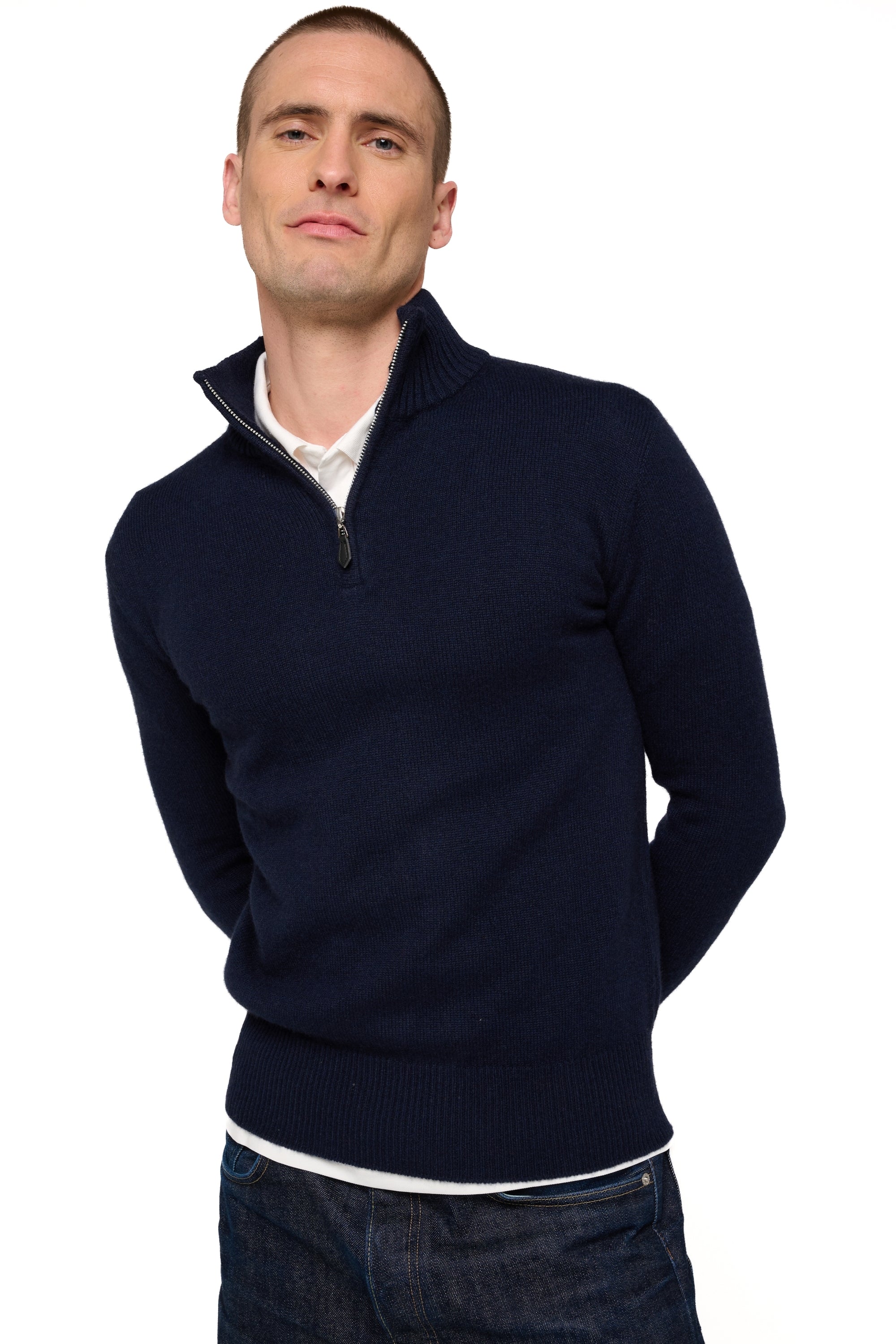 Donovan kasjmier trui heren - donkerblauw - Mahogany