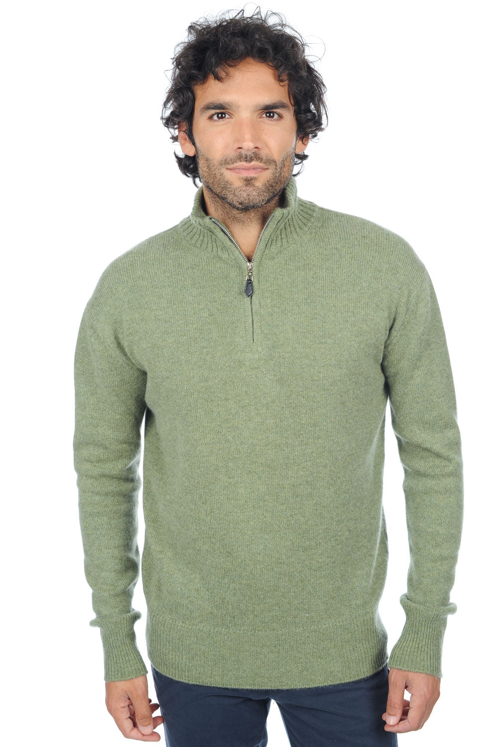 Donovan kasjmier heren - gemêleerd groen - Mahogany