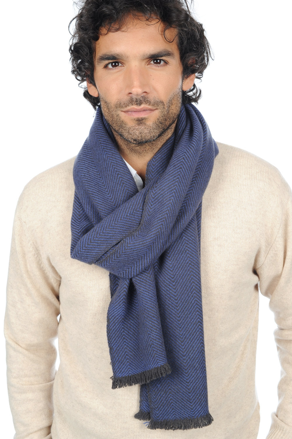 Orage in kasjmier unisex - antraciet-blauw mâle - Mahogany
