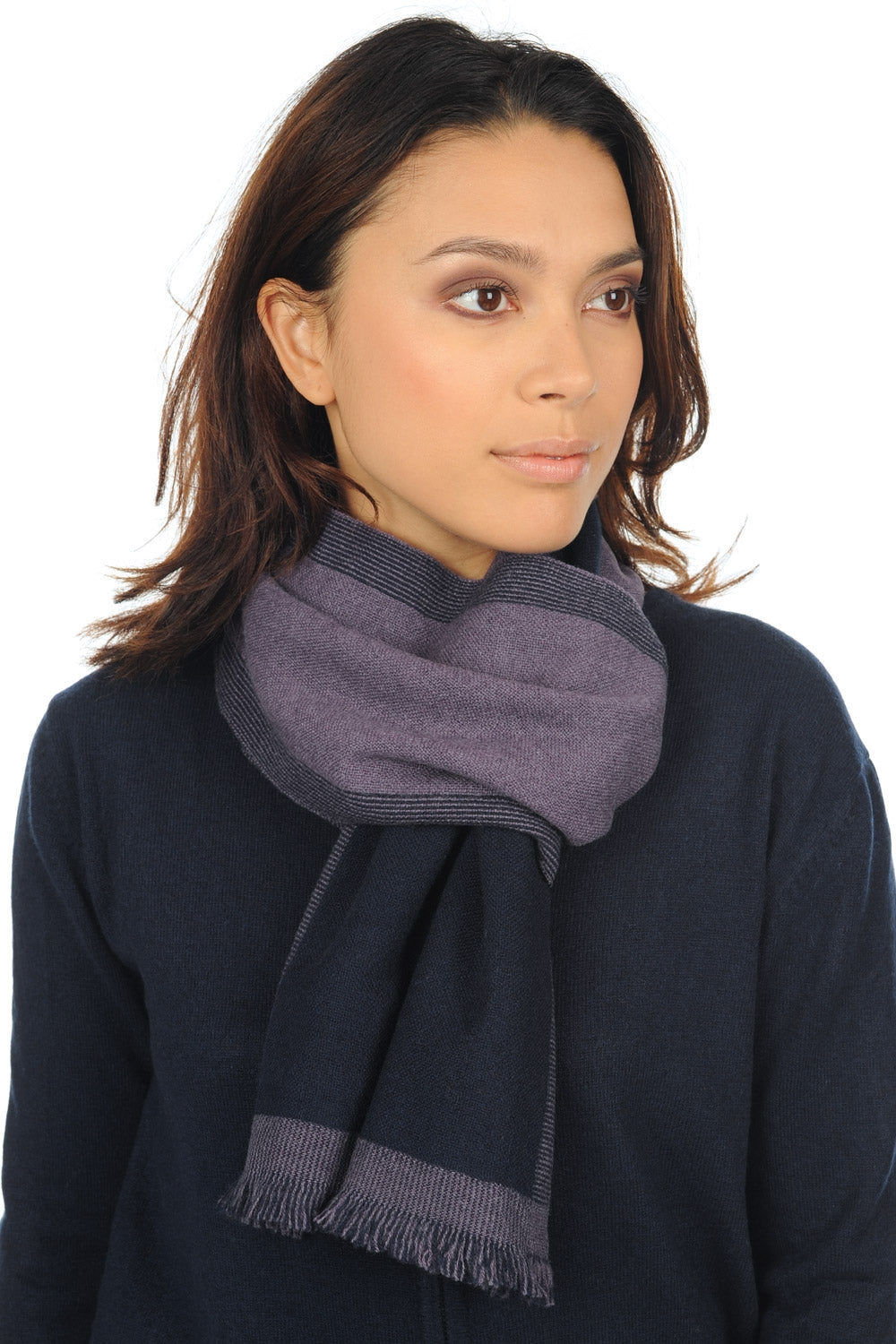 Tonnerre in kasjmier unisex - braam-donker marineblauw - Mahogany