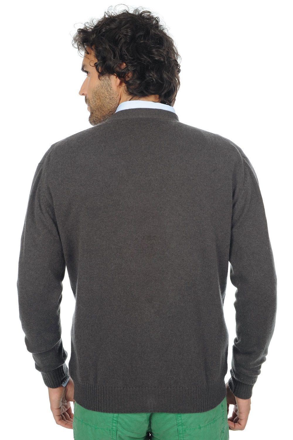 Yoni en cachemire homme - Vue 1 - anthracite - Mahogany