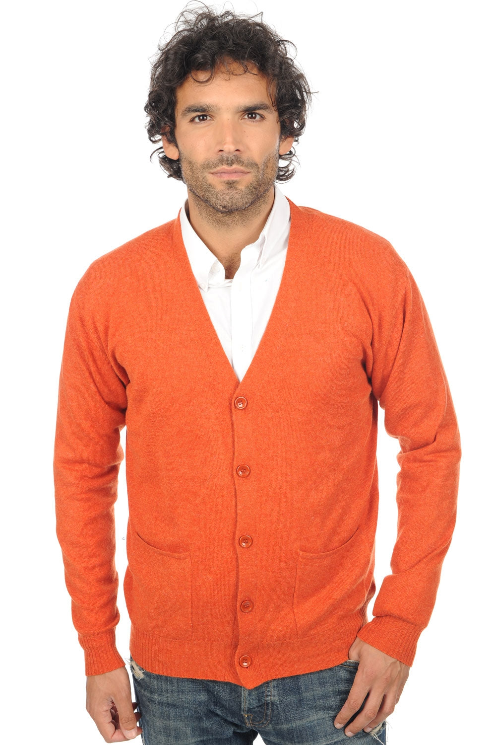 Yoni in kasjmier heren - paprika - Mahogany