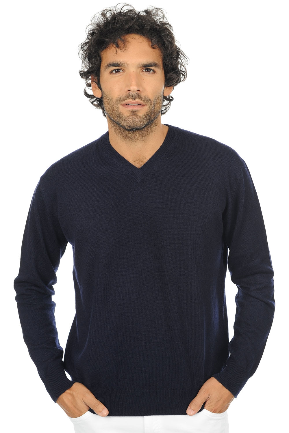 Gaspard Premium in kasjmier voor heren - premium navy - Mahogany