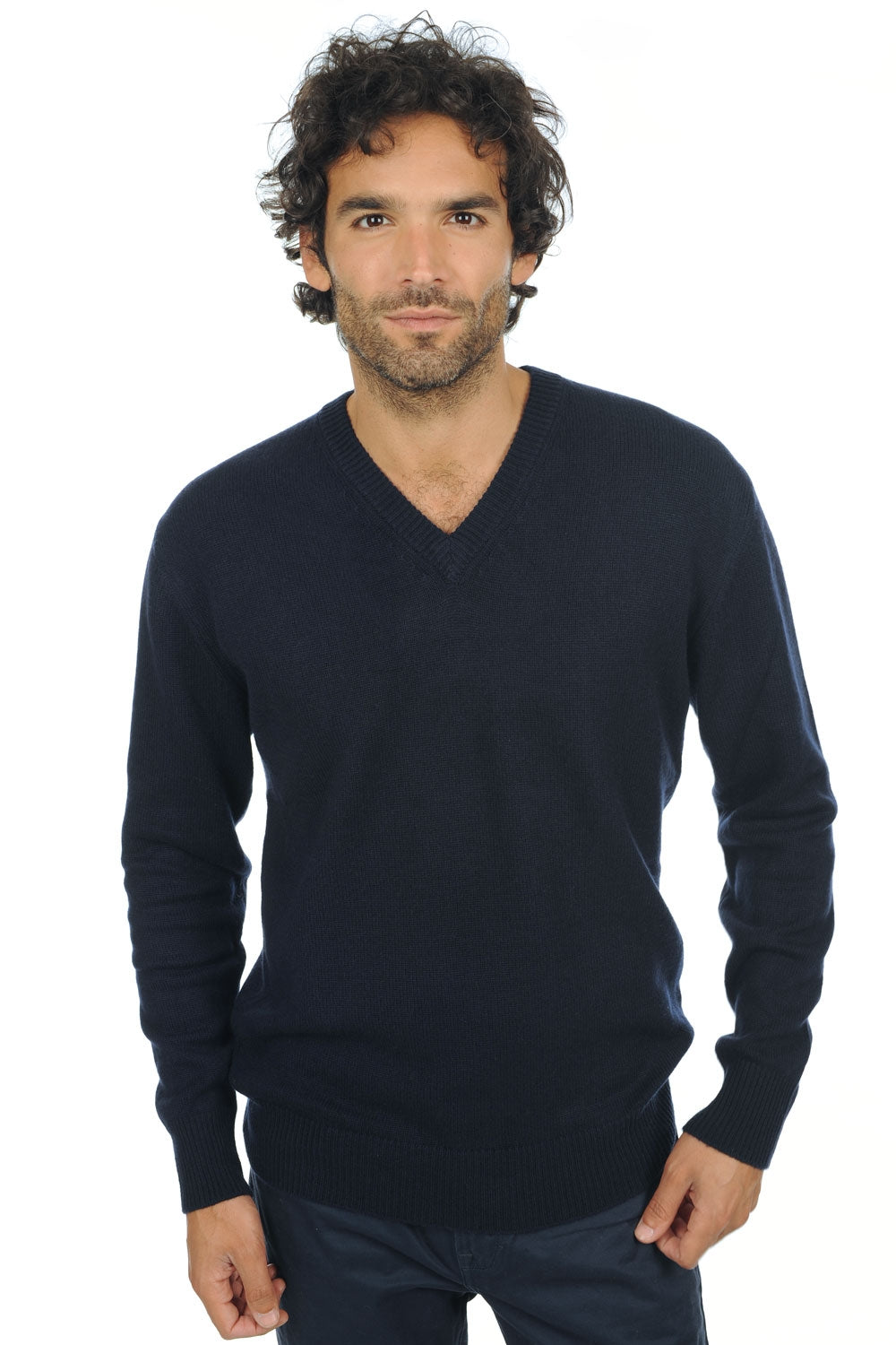 Hippolyte 4F Premium in kasjmier voor heren - premium navy - Mahogany