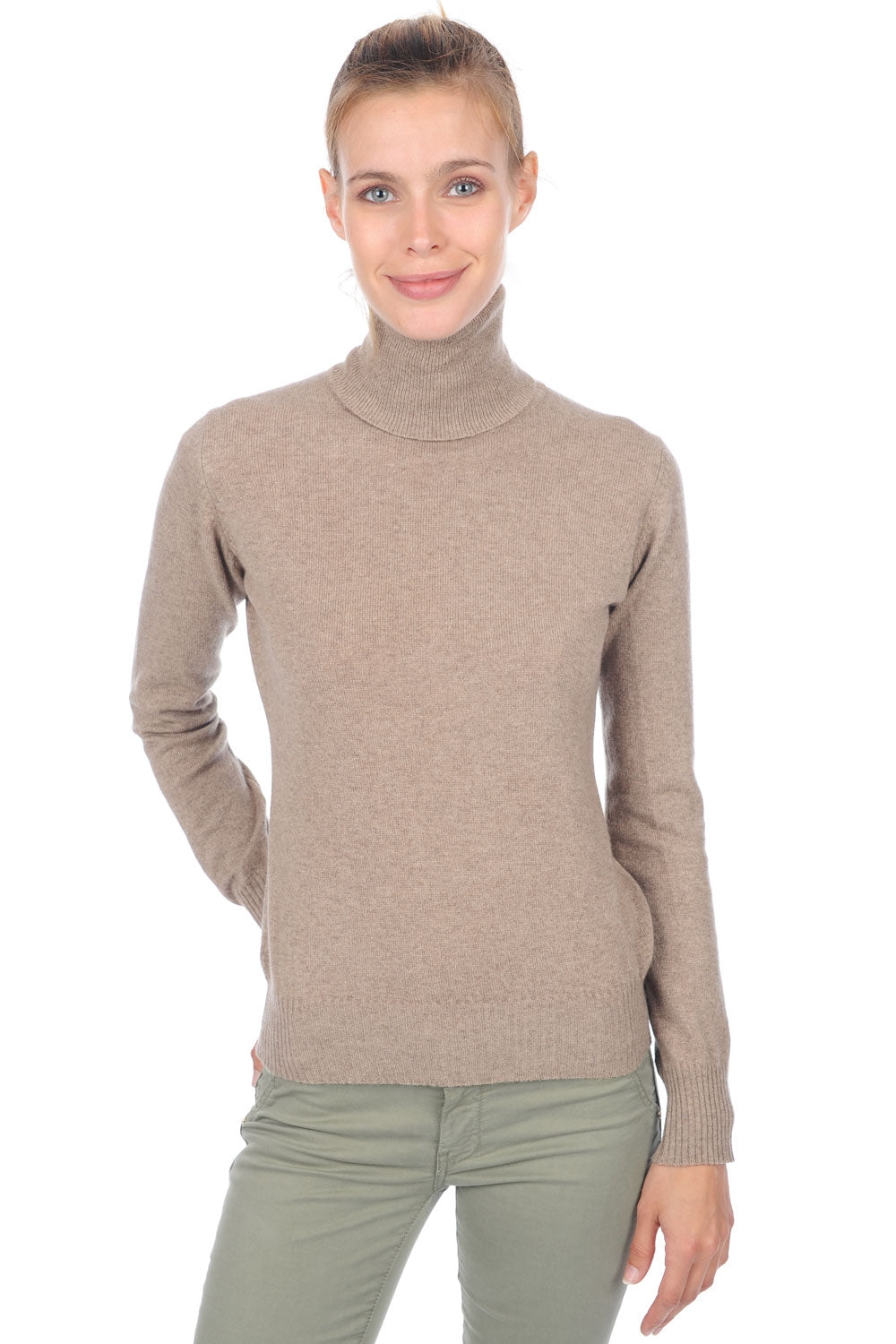 Lili Premium kasjmier dames - dolma natural - Mahogany
