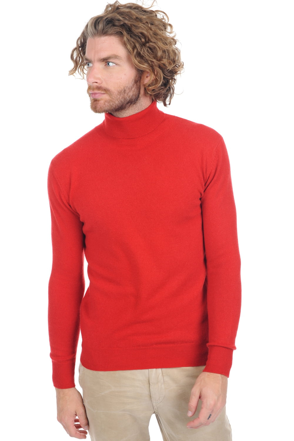 Tarry in kasjmier heren - ultra red - Mahogany