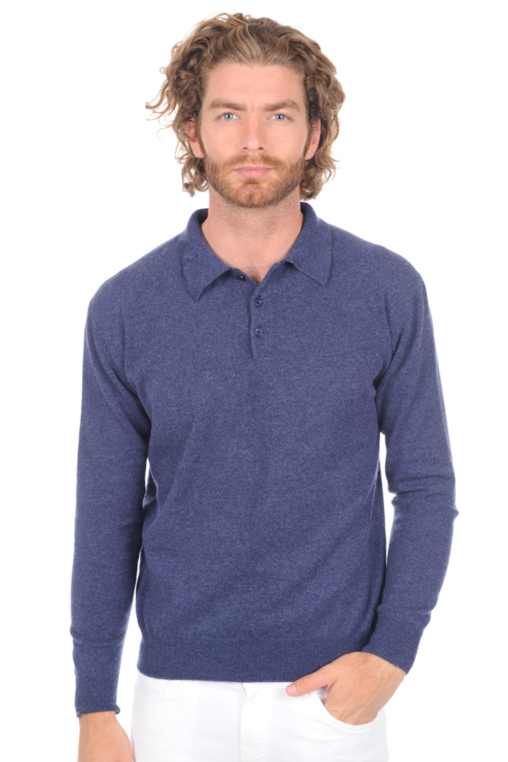 Alexandre in kasjmier heren - indigo - Mahogany