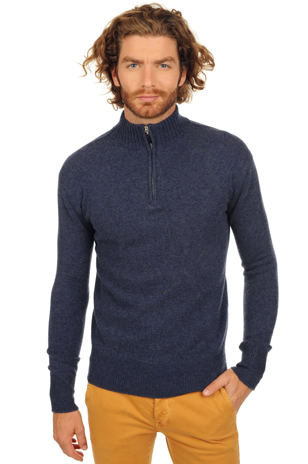 Donovan kasjmier trui heren - indigo - Mahogany
