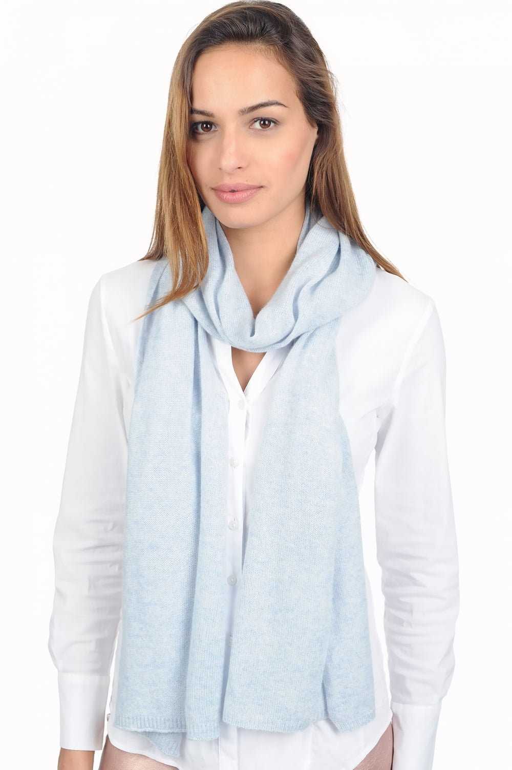Sjaal in kasjmier, 100% kasjmier, unisex, fijn, , Mahogany