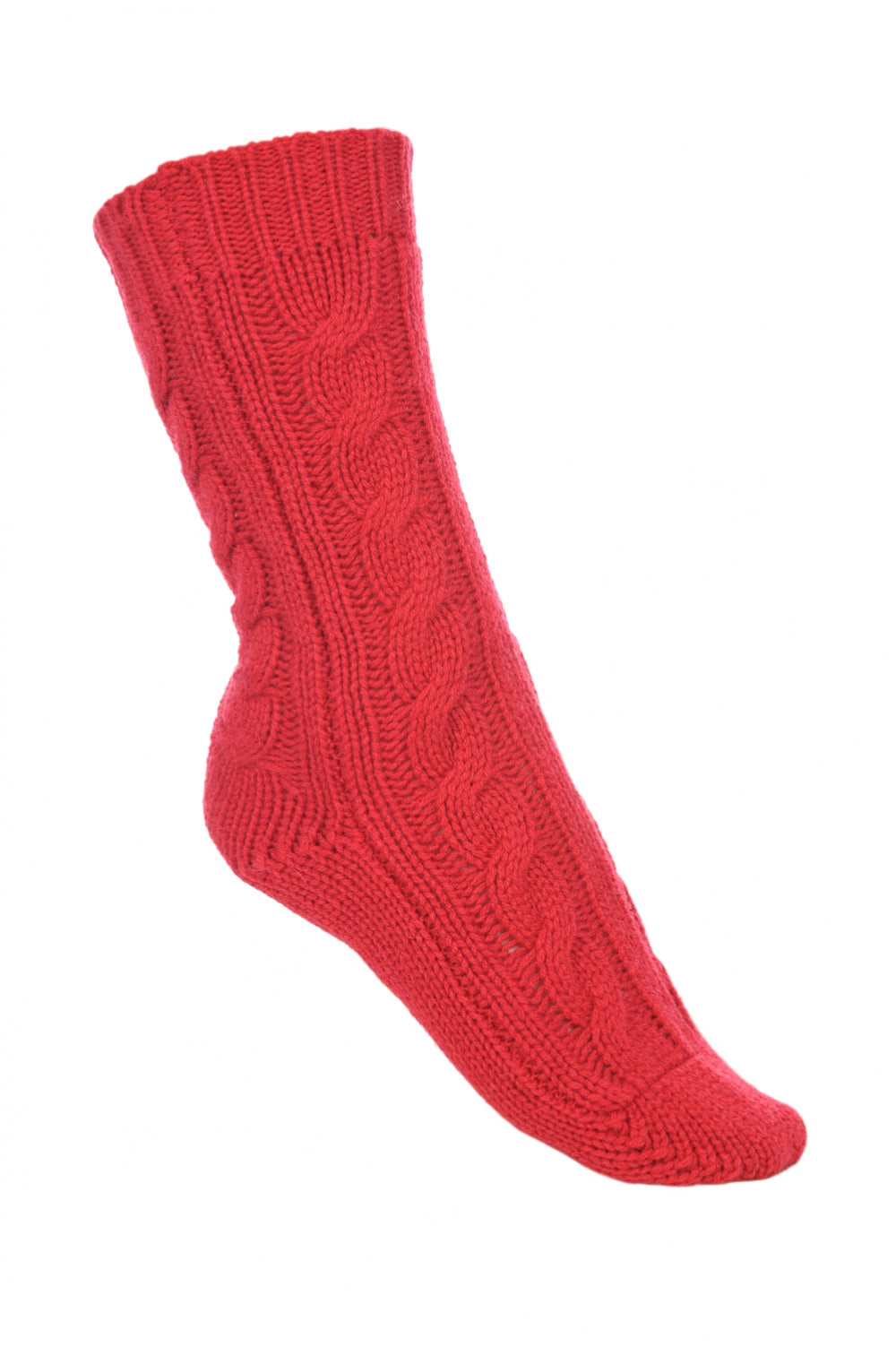 Pedibus in kasjmier unisex - fluweel rood - Mahogany