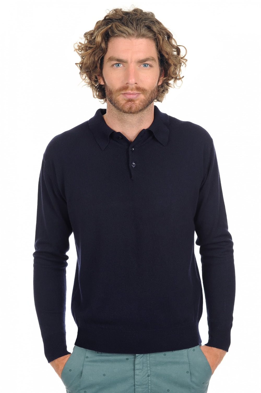 Alexandre Premium kasjmier heren - premium navy - Mahogany