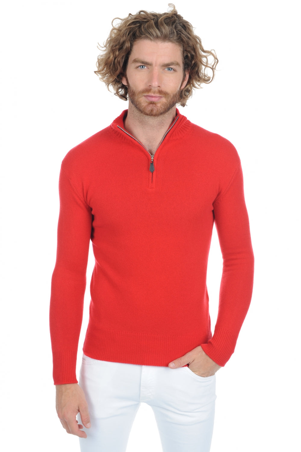 Donovan Premium kasjmier heren - rood - Mahogany