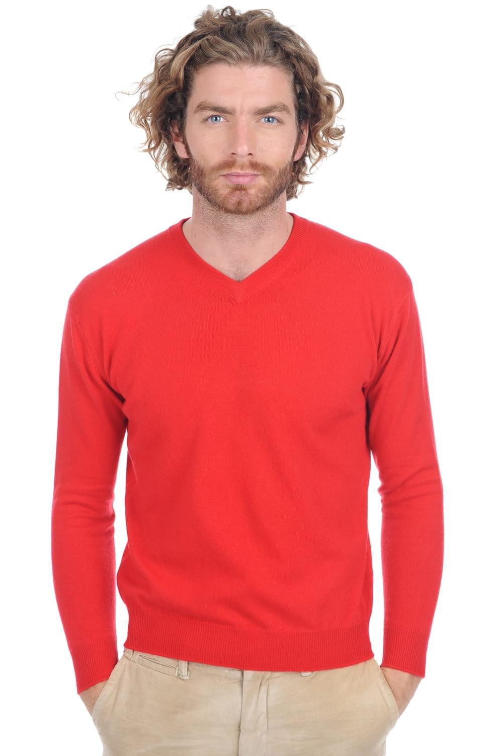 Gaspard Premium in kasjmier voor heren - rood - Mahogany