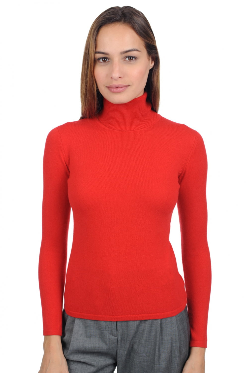 Jade Premium in kasjmier dames - rood - Mahogany