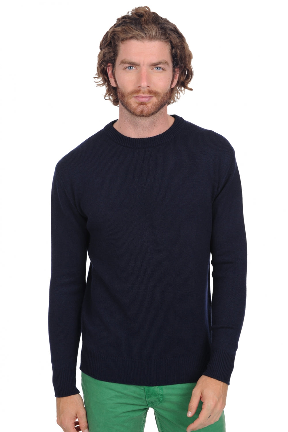 Nestor 4F Premium kasjmier herentrui - premium navy - Mahogany