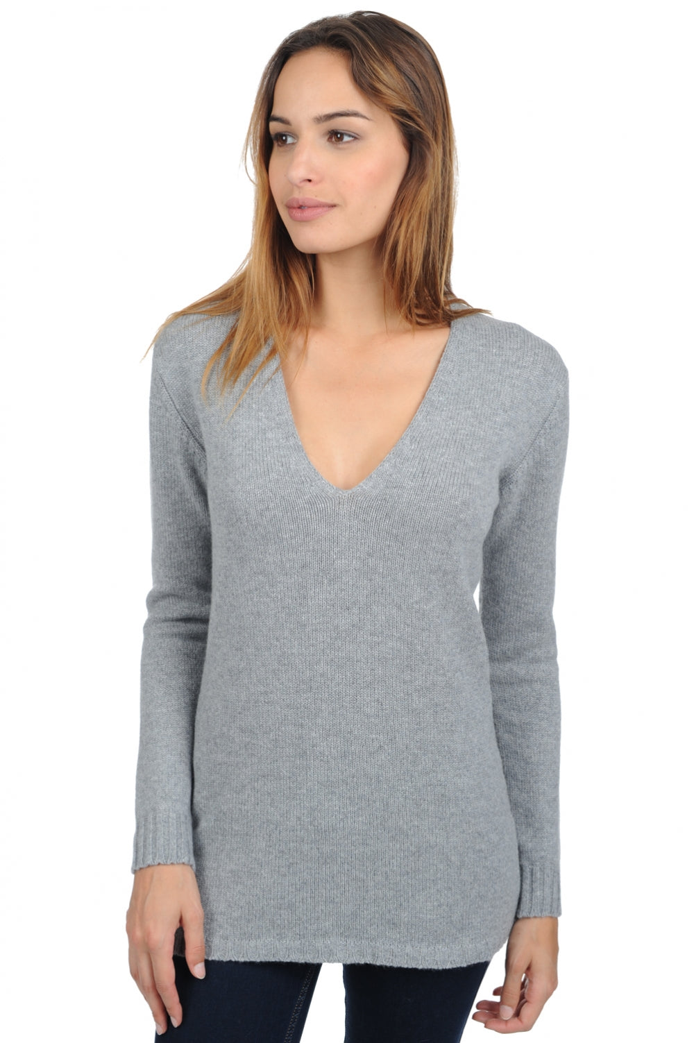 Vanessa Premium in kasjmier voor dames - premium flanell - Mahogany