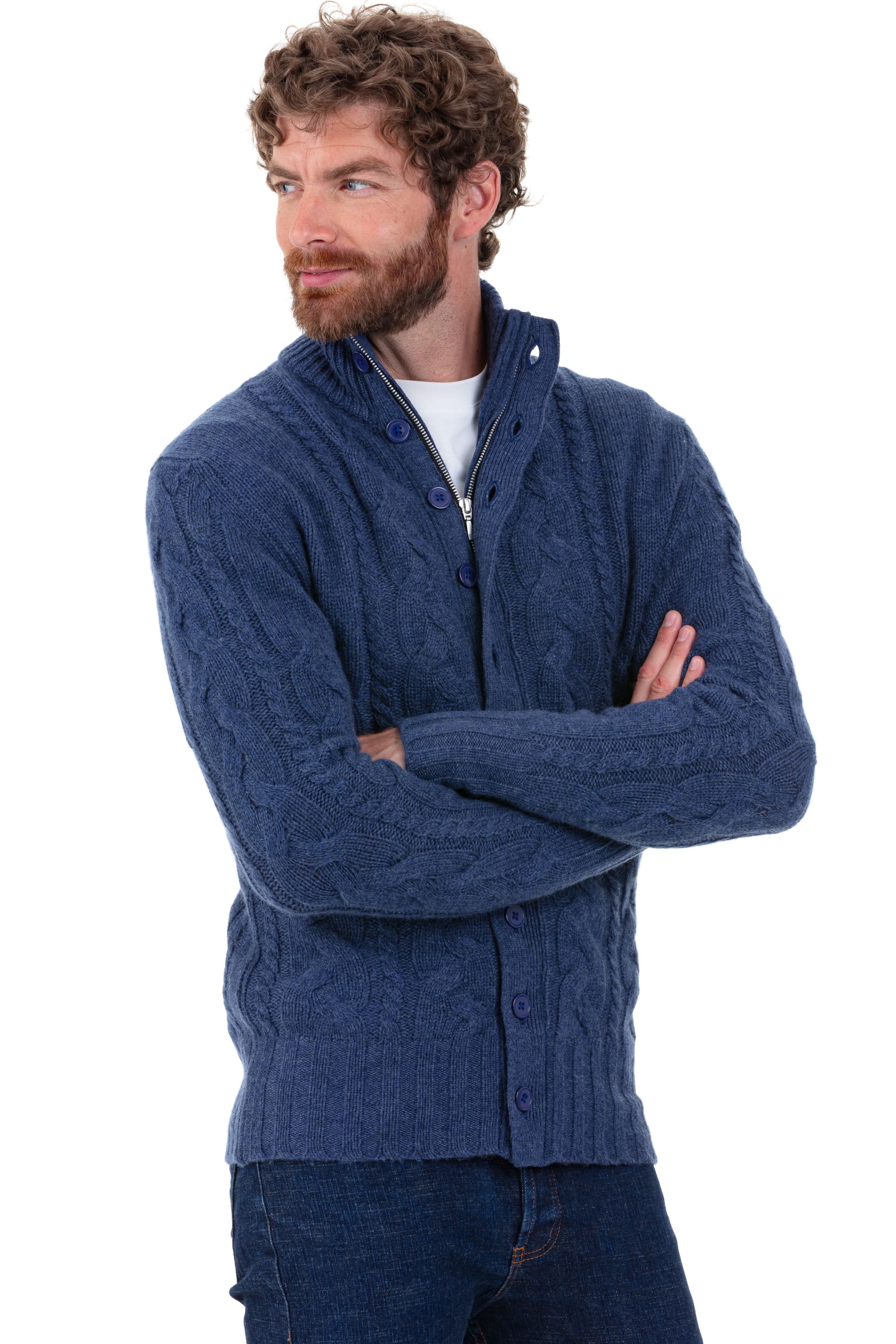 Loris in kasjmier heren - indigo - Mahogany