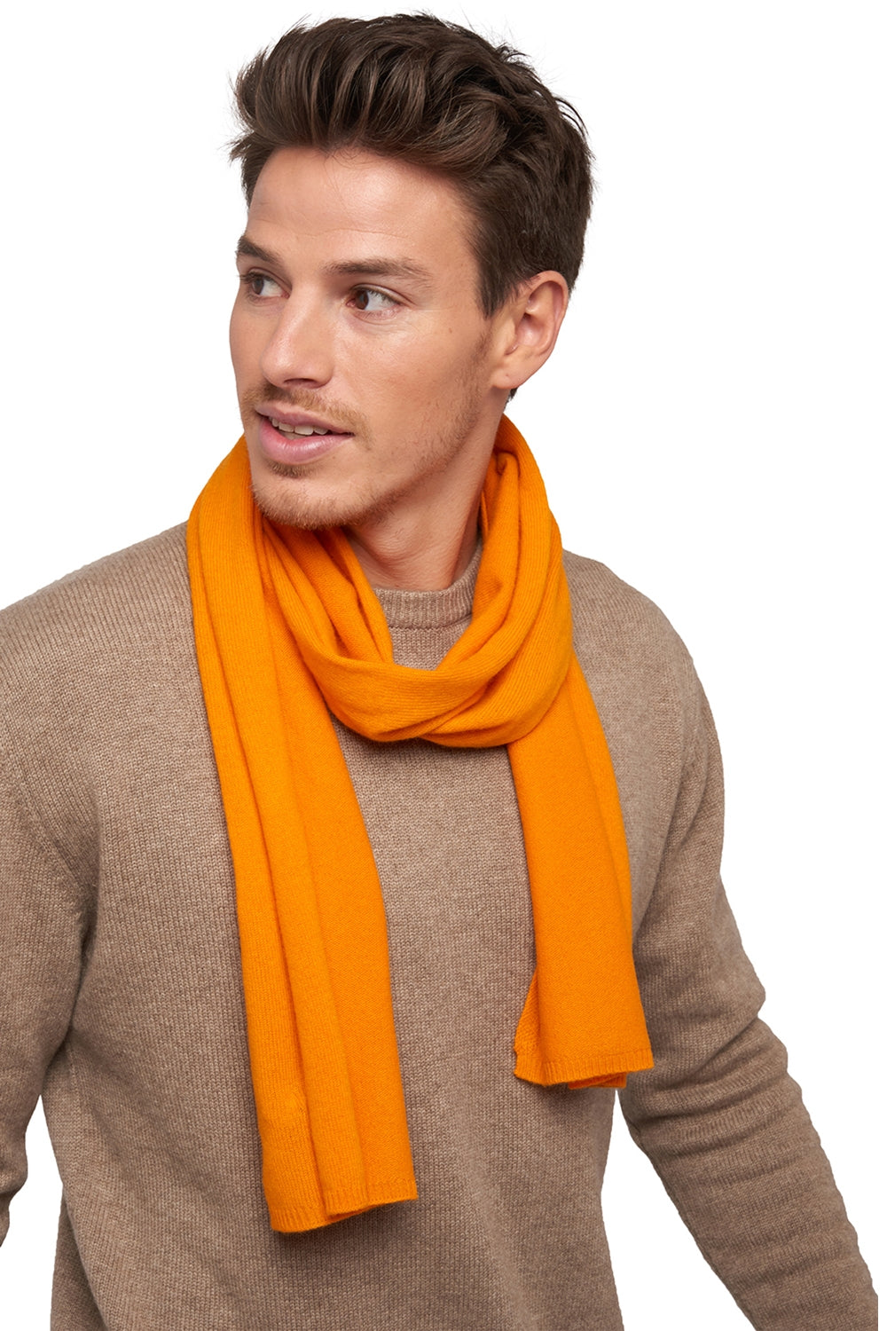 Ozone in gemengd kasjmier - oranje - Mahogany