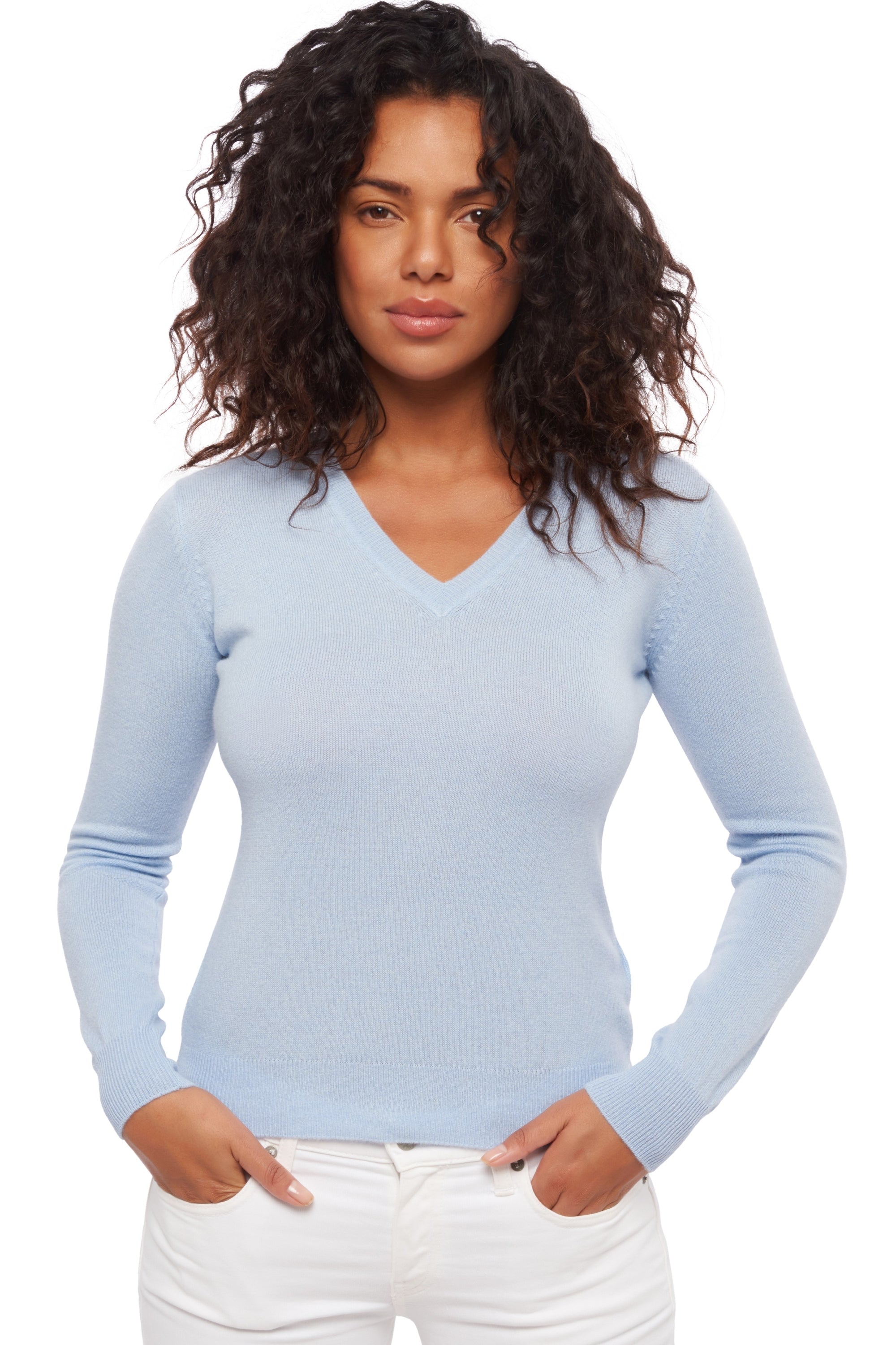 Faustine in kasjmier dames - hemel - Mahogany
