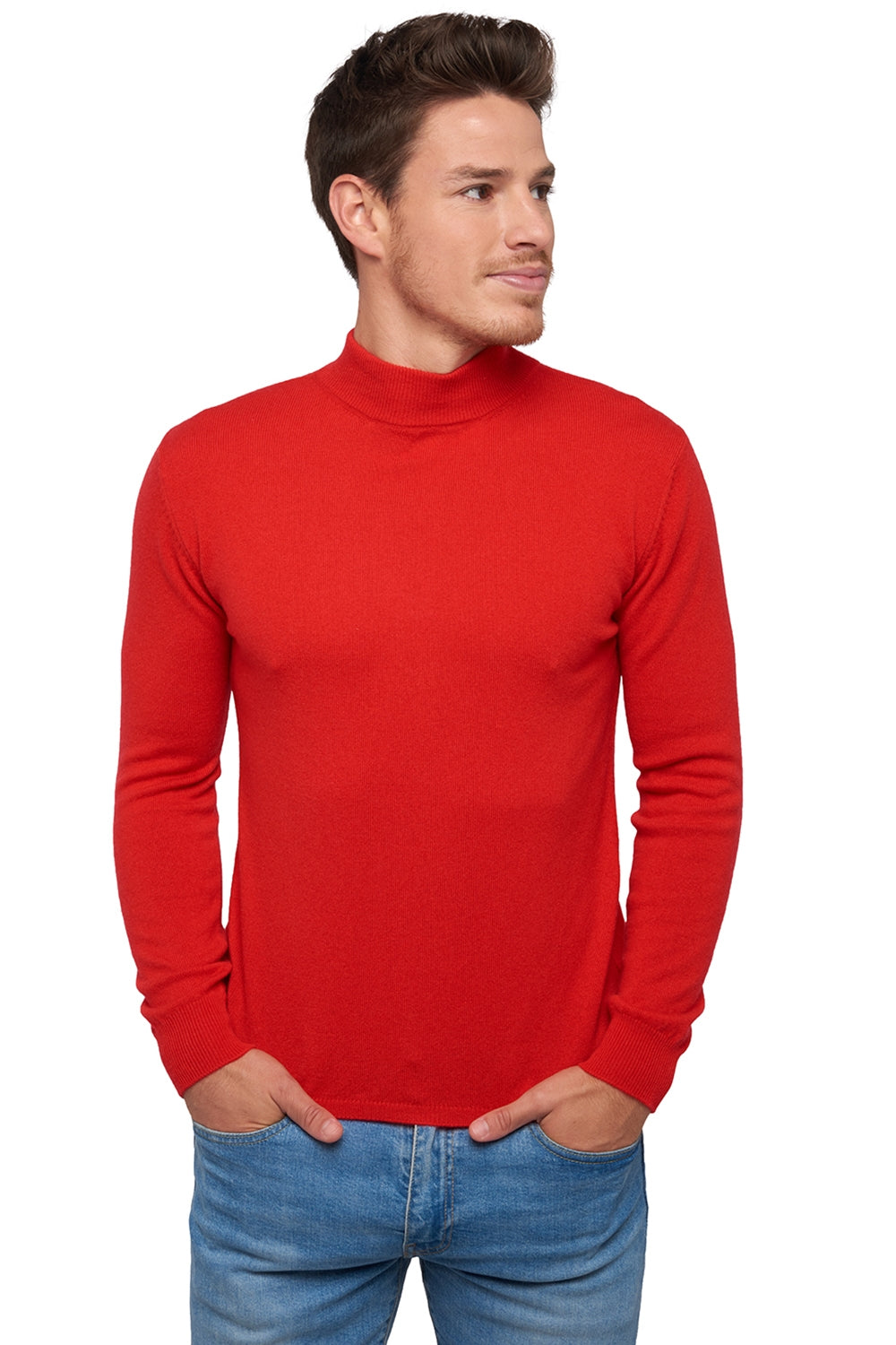 Frederic in kasjmier heren - rood - Mahogany