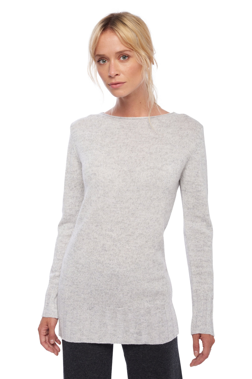 July in kasjmier dames - flanelle chiné - Mahogany