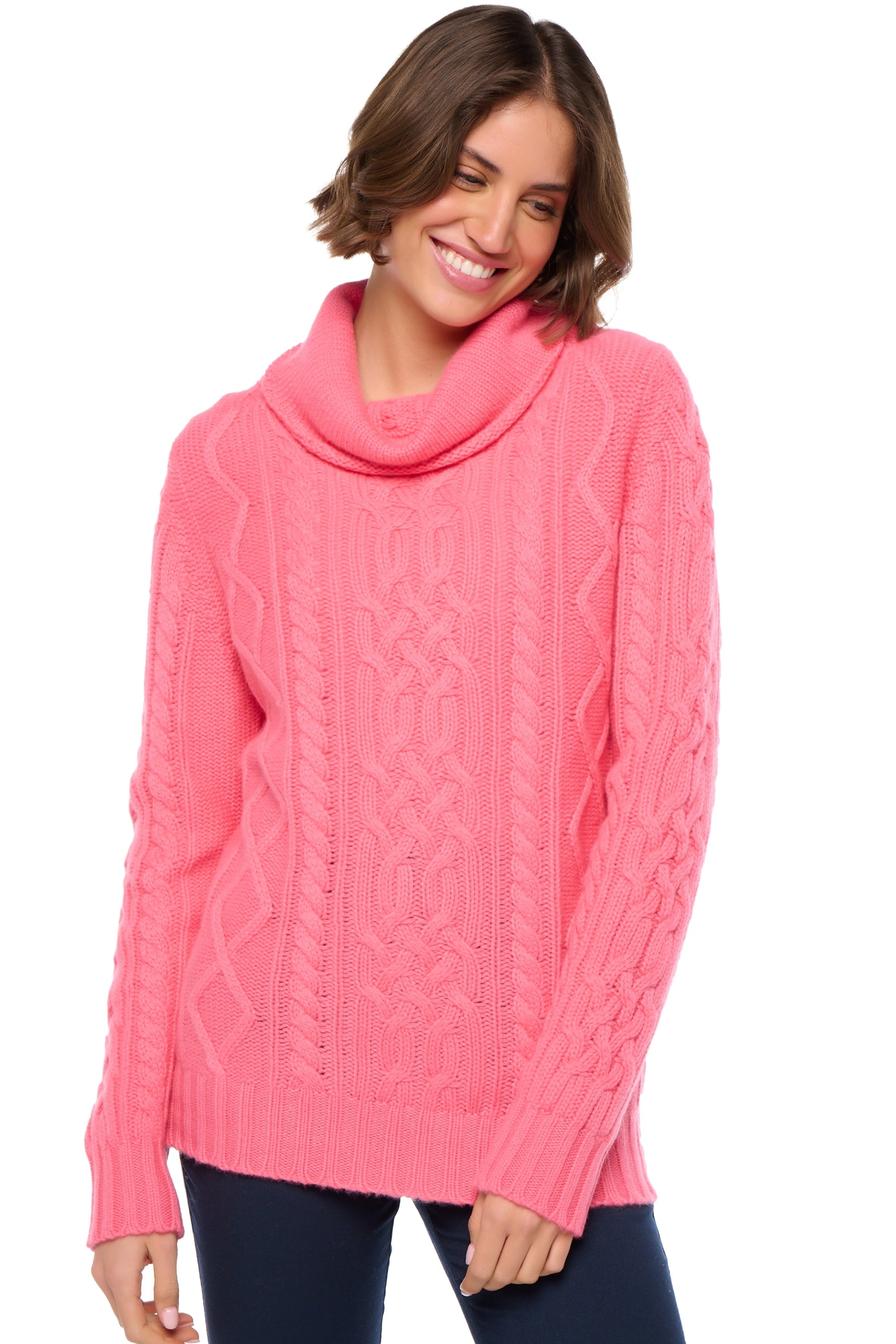 Wynona in kasjmier voor dames - blushing - Mahogany