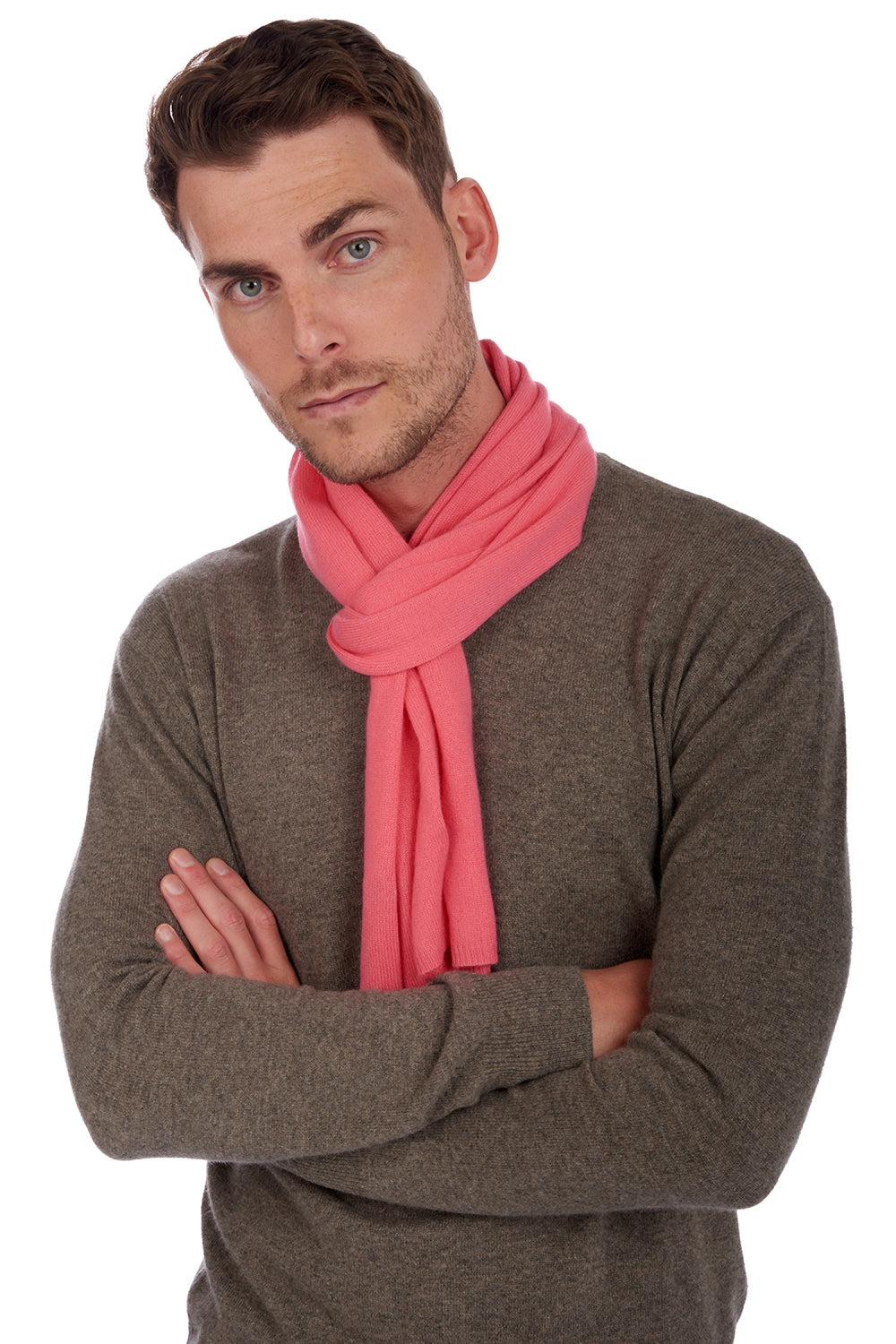 Ozone in gemengd kasjmier - blushing - Mahogany