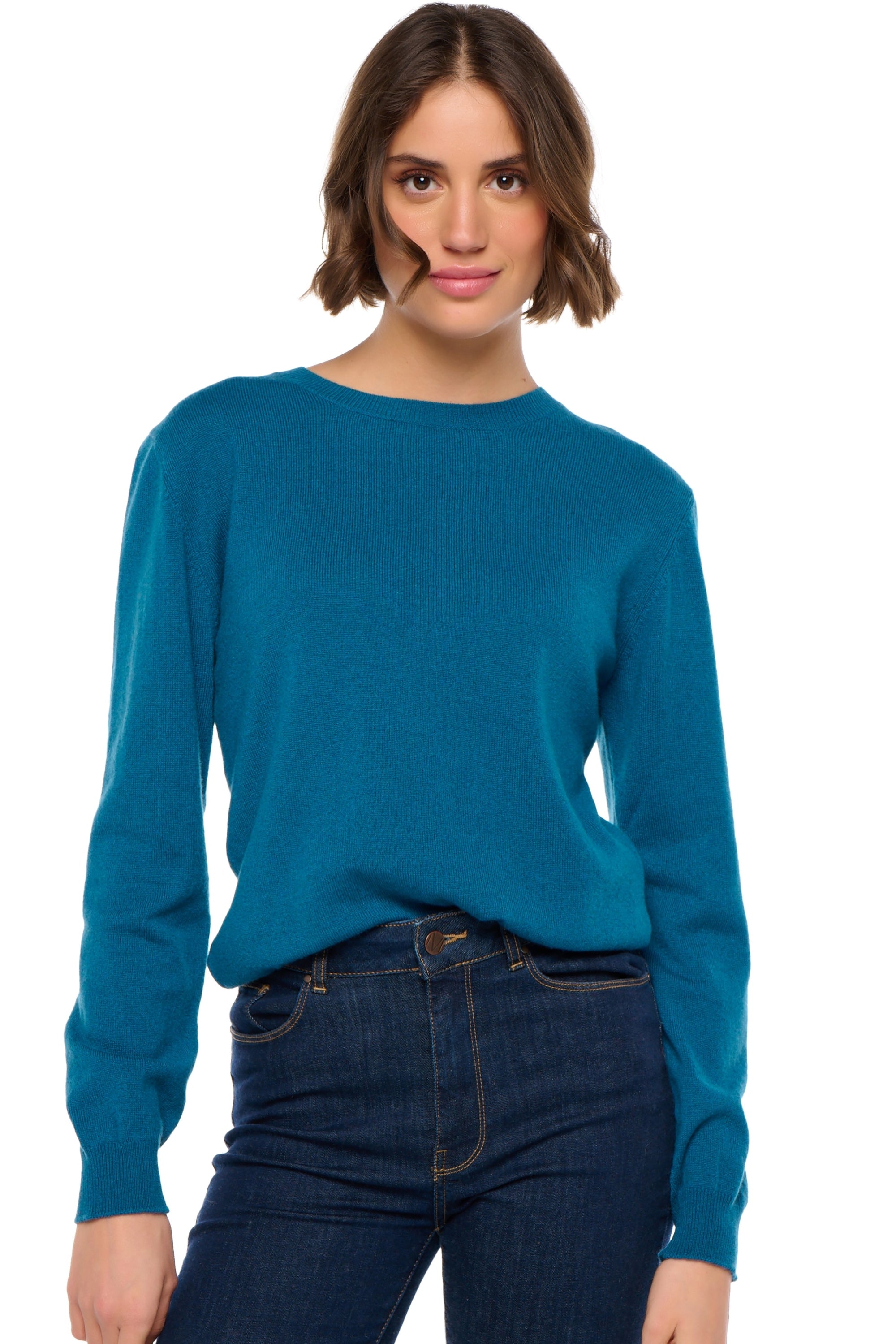 Raison in kasjmier voor dames - eendenblauw - Mahogany