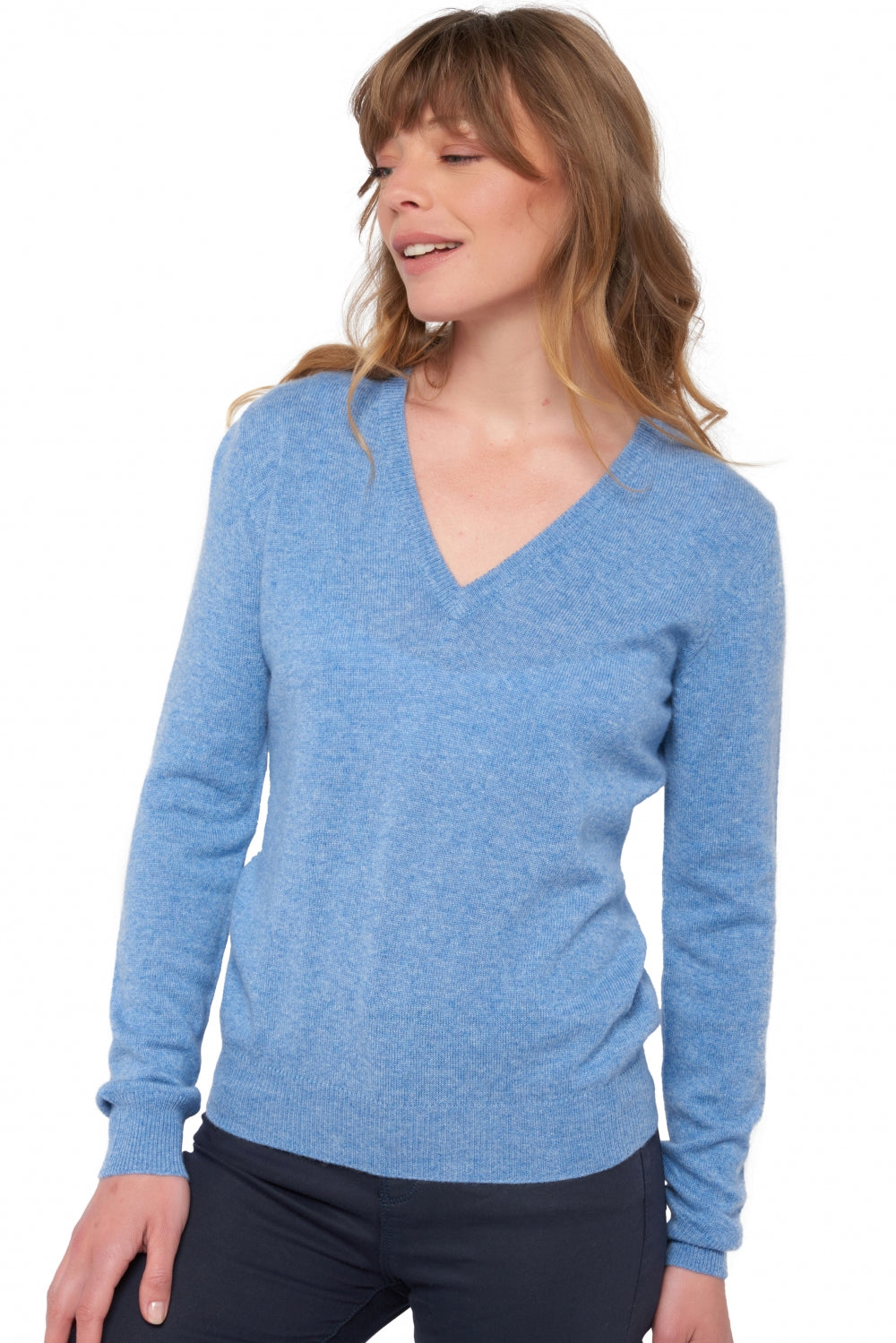 Faustine in kasjmier dames - mirage - Mahogany