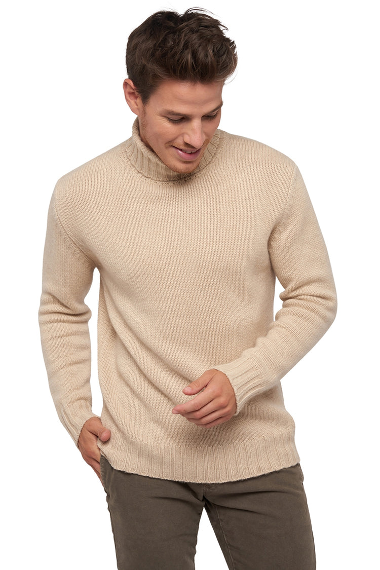 Achille in kasjmier heren - natural beige - Mahogany