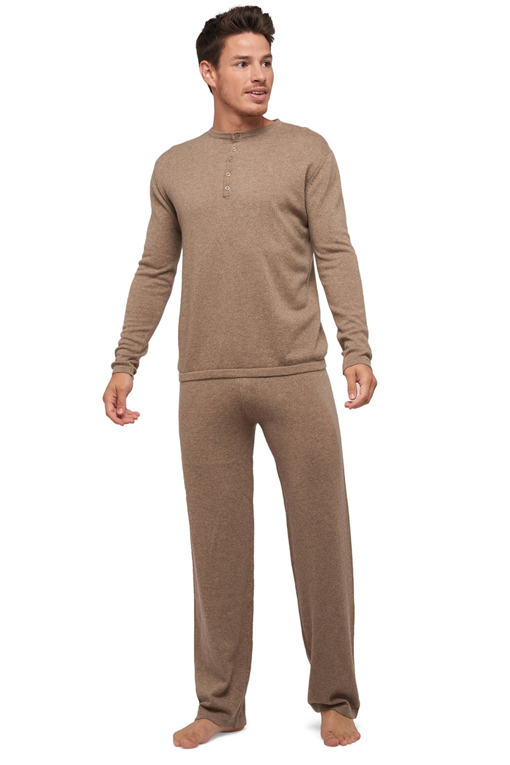 Adam in kasjmier heren - natural brown - Mahogany